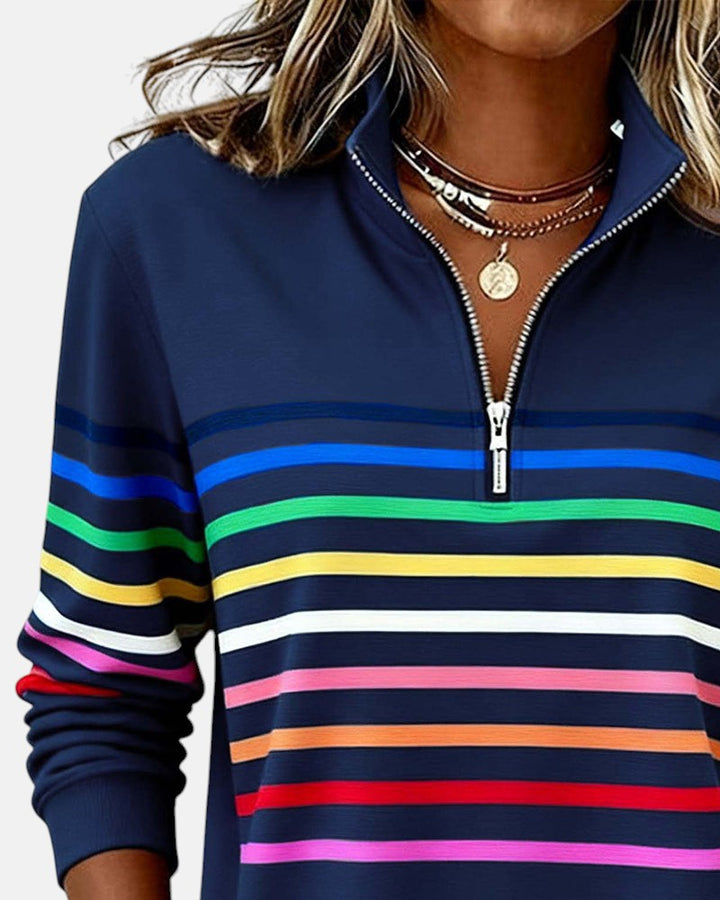 LUNARA™|COLOR ZIP SWEATSHIRT