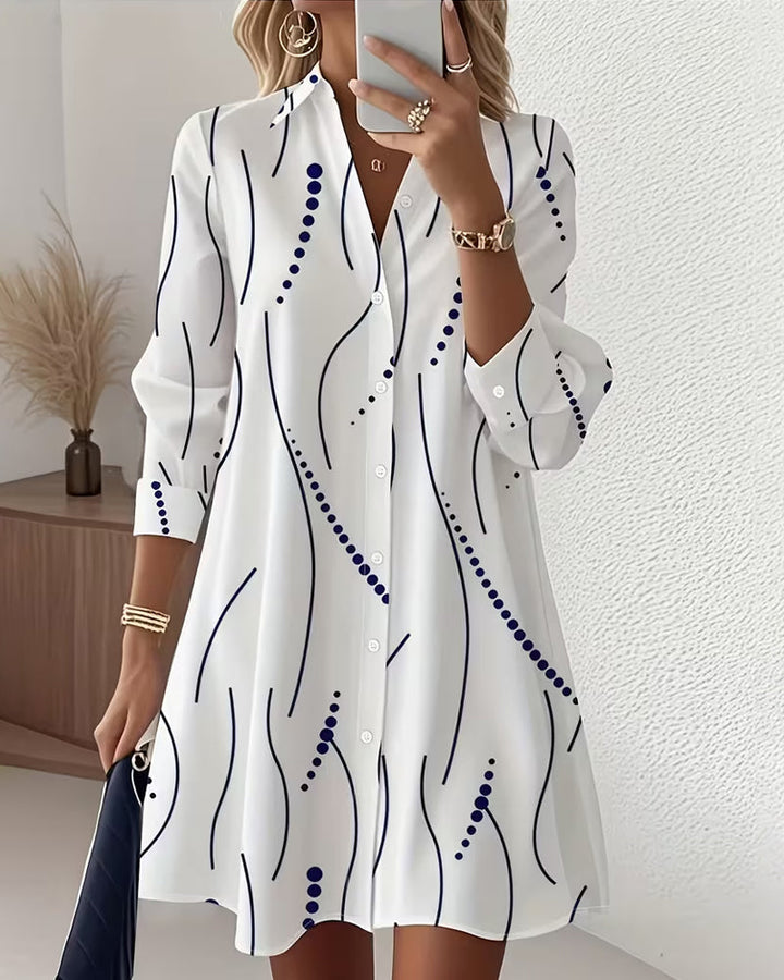 REINA™|WAVY PRINT SHIRT