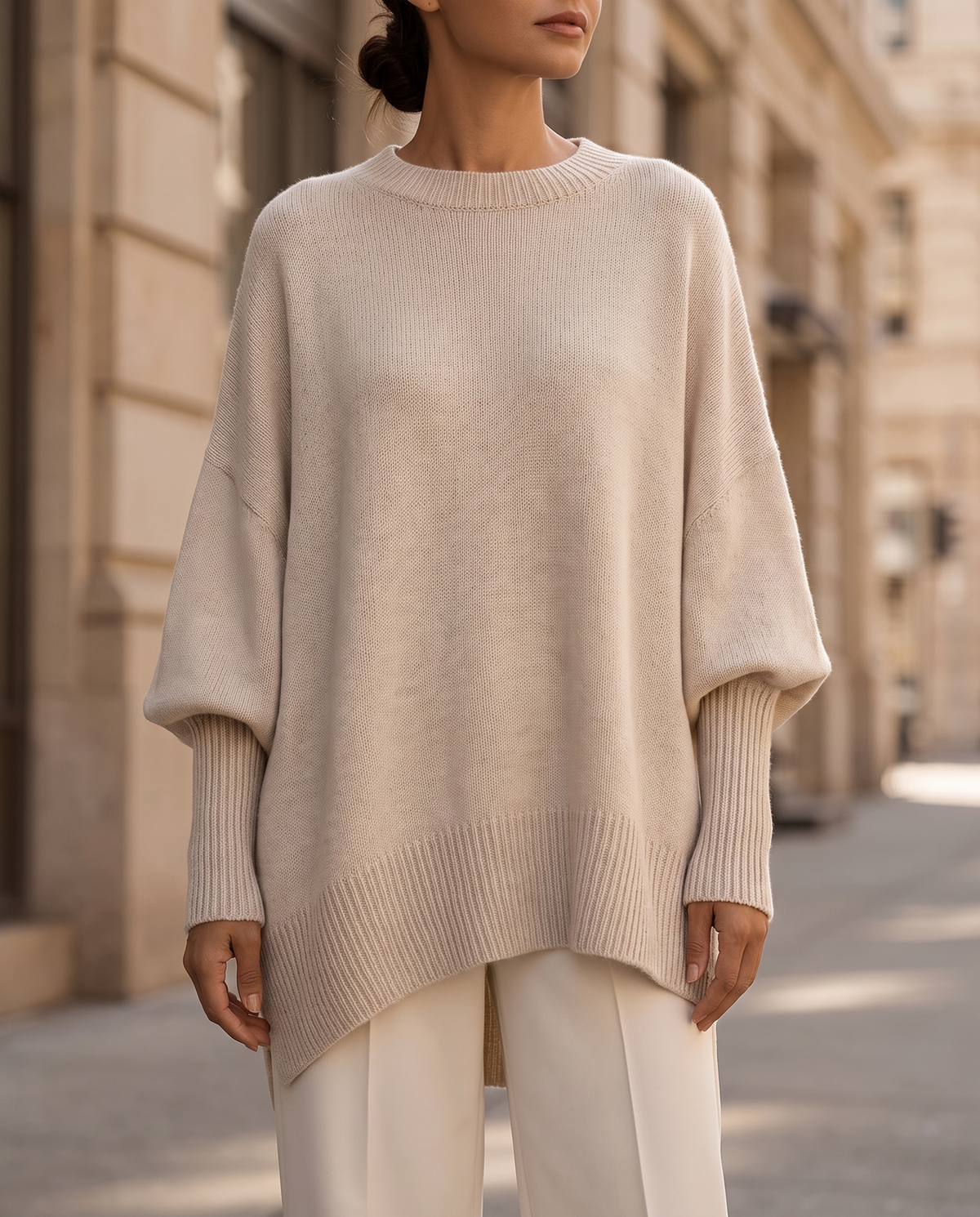 Jennifer Oversized Sweater in Beige
