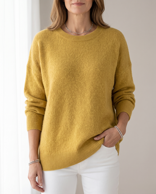 Lorie Soft Knit Sweater in Yellow