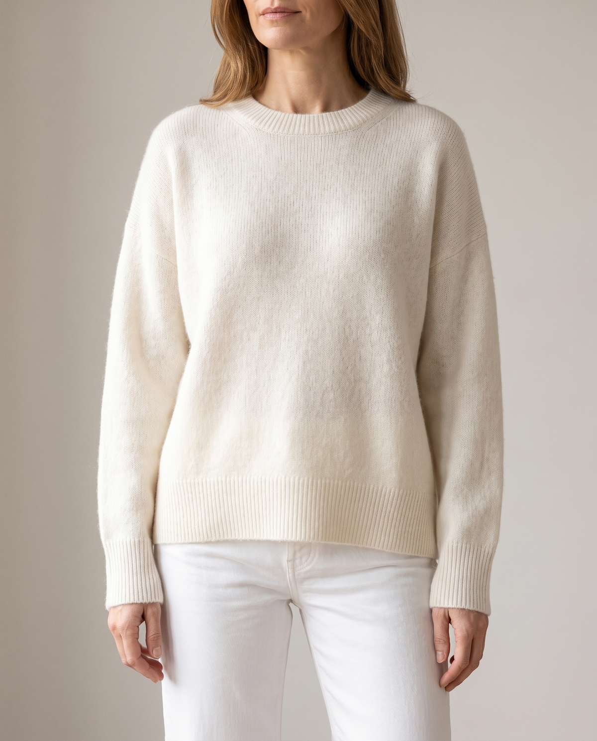 Lorie Soft Knit Sweater in White