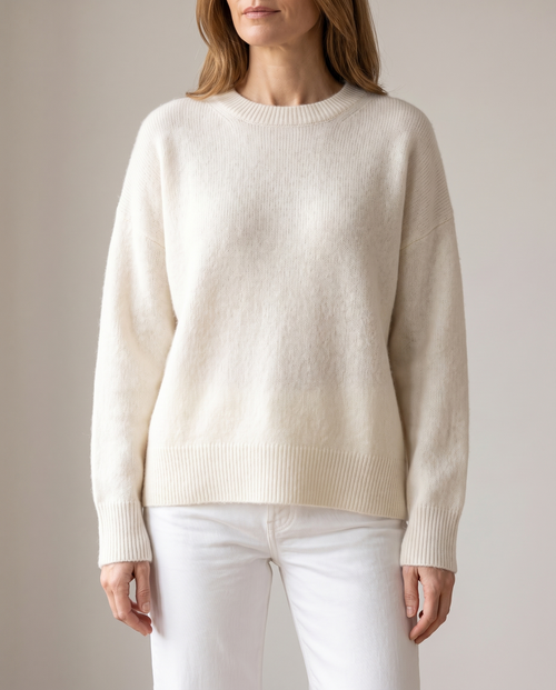 Lorie Soft Knit Sweater in White