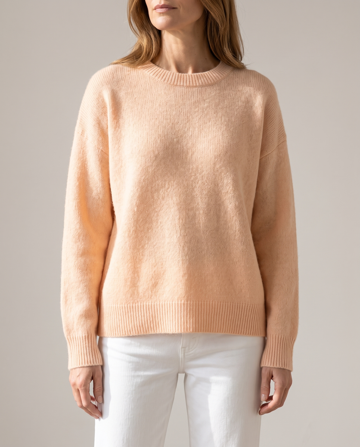 Lorie Soft Knit Sweater in Apricot