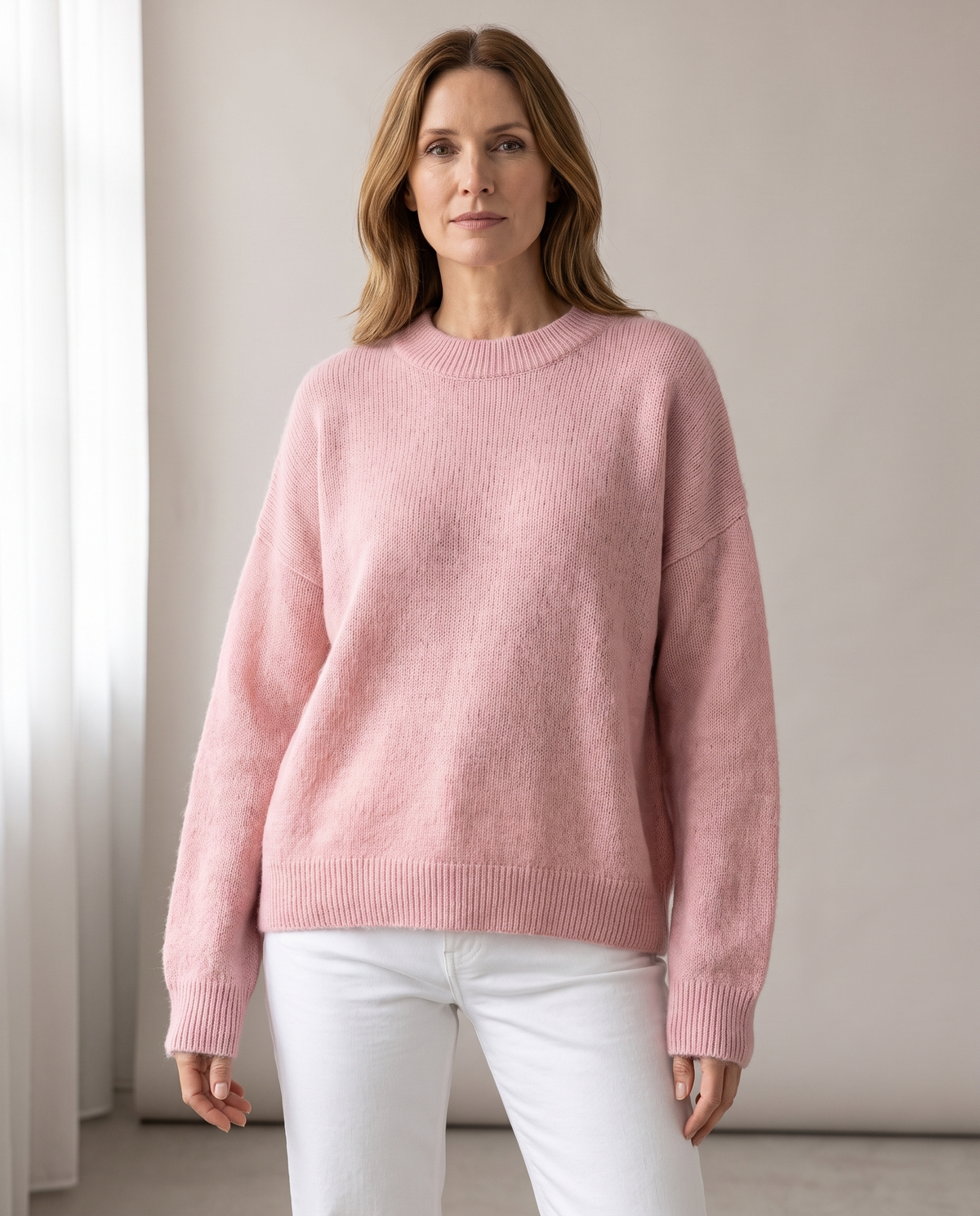 Lorie Soft Knit Sweater in Pink