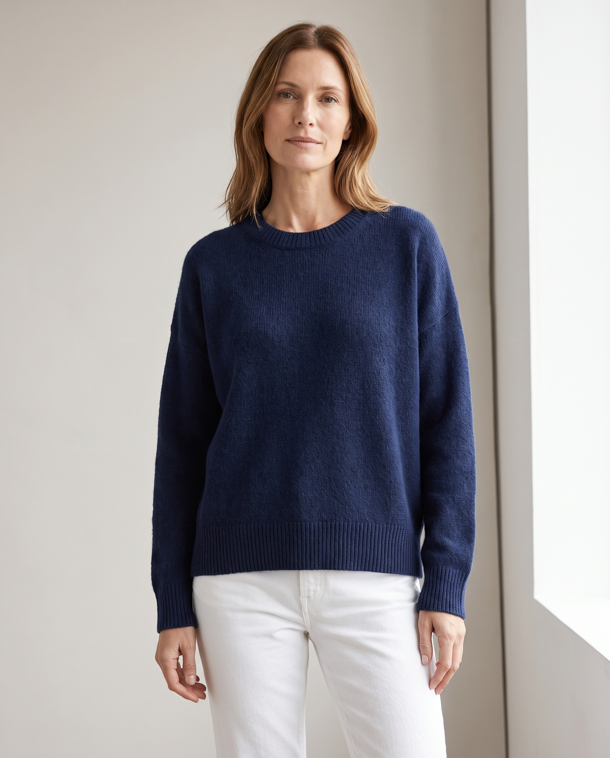 Lorie Soft Knit Sweater in Dark Blue