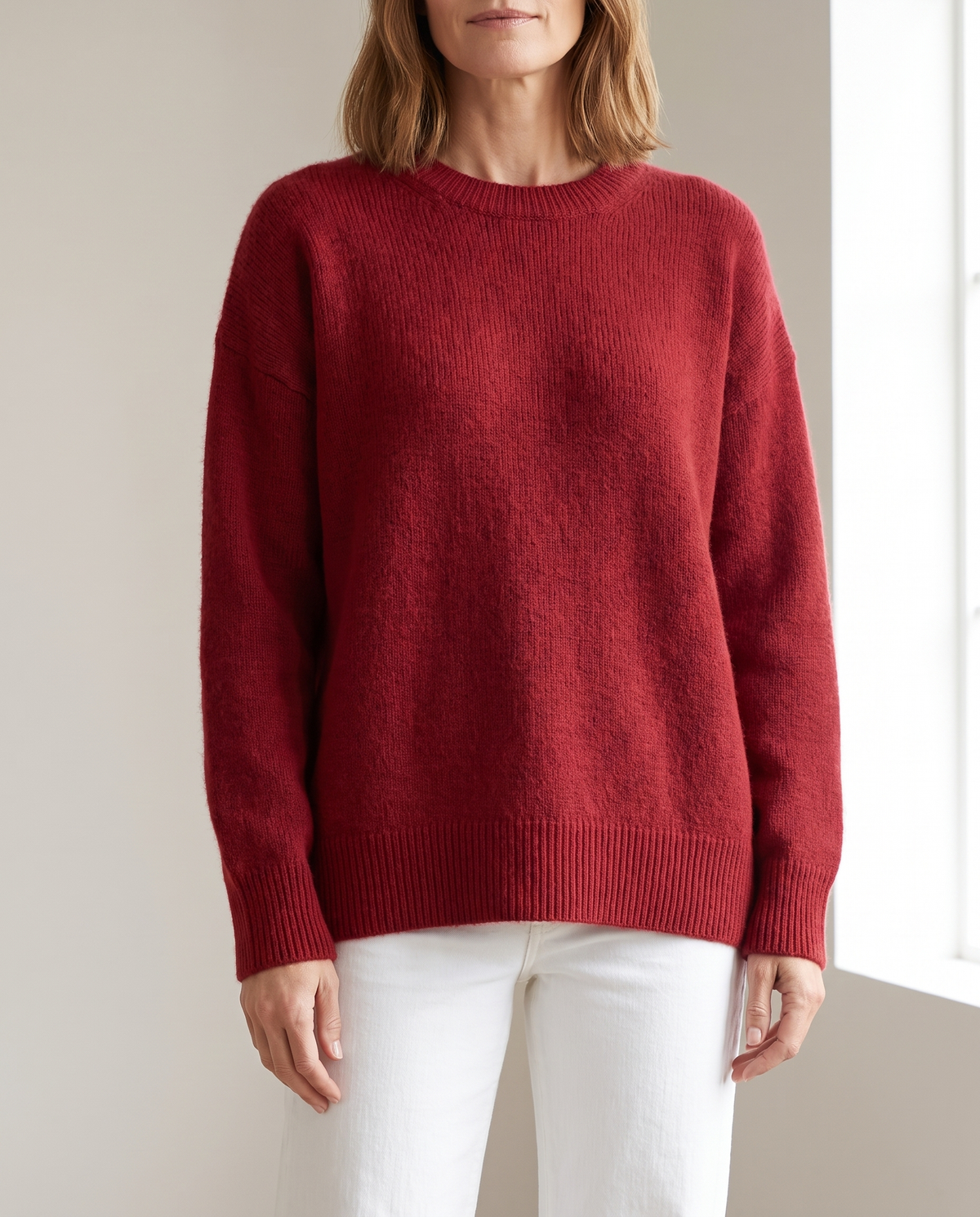 Lorie Soft Knit Sweater in Red