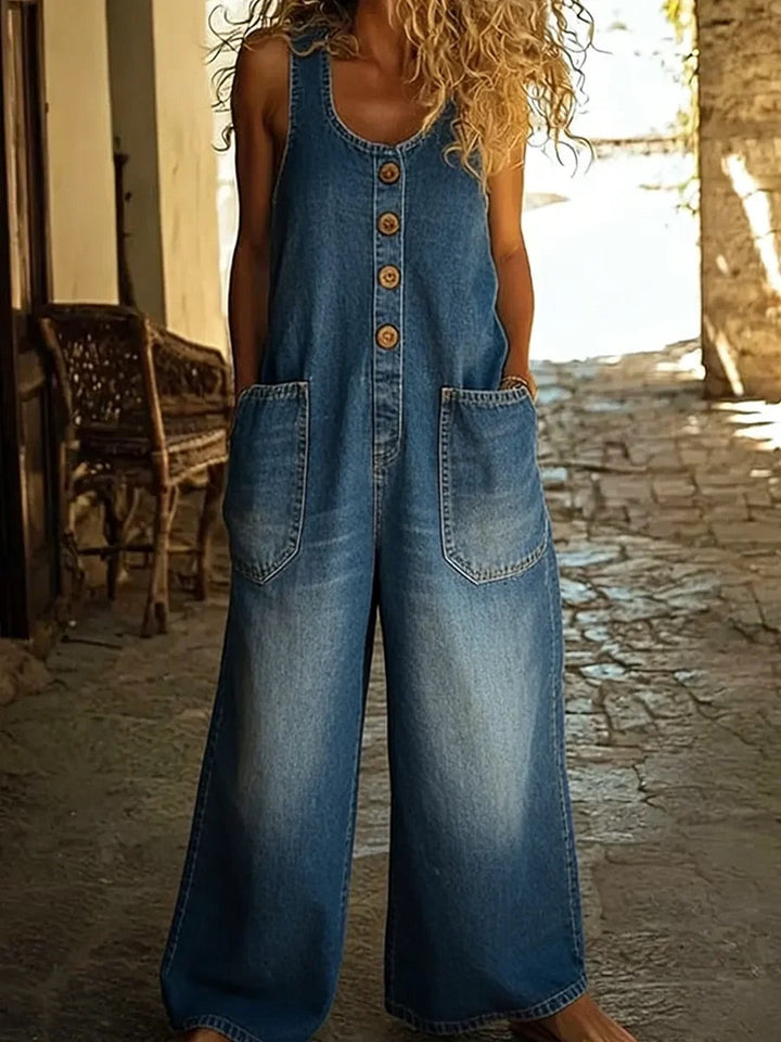 HARLOW™|VINTAGE DENIM JUMPSUIT