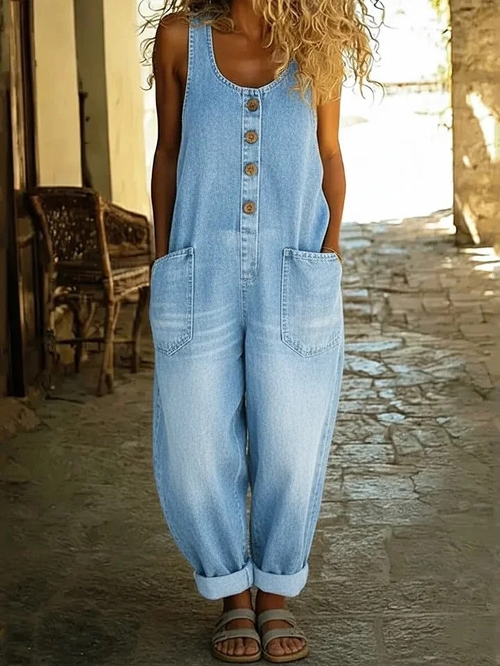 HARLOW™|VINTAGE DENIM JUMPSUIT