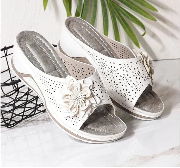 GENEVIEVE™|ARCH SUPPORT SOFT LEATHER SANDALS