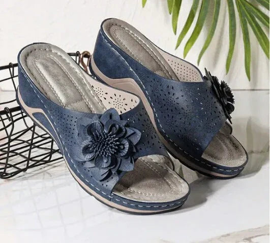 GENEVIEVE™|ARCH SUPPORT SOFT LEATHER SANDALS
