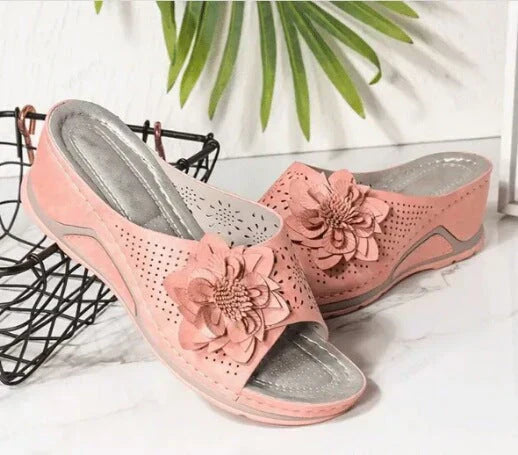 GENEVIEVE™|ARCH SUPPORT SOFT LEATHER SANDALS