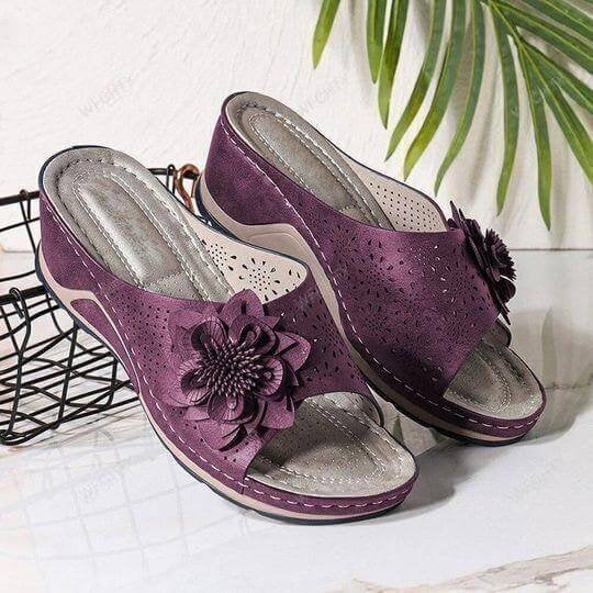 GENEVIEVE™|ARCH SUPPORT SOFT LEATHER SANDALS