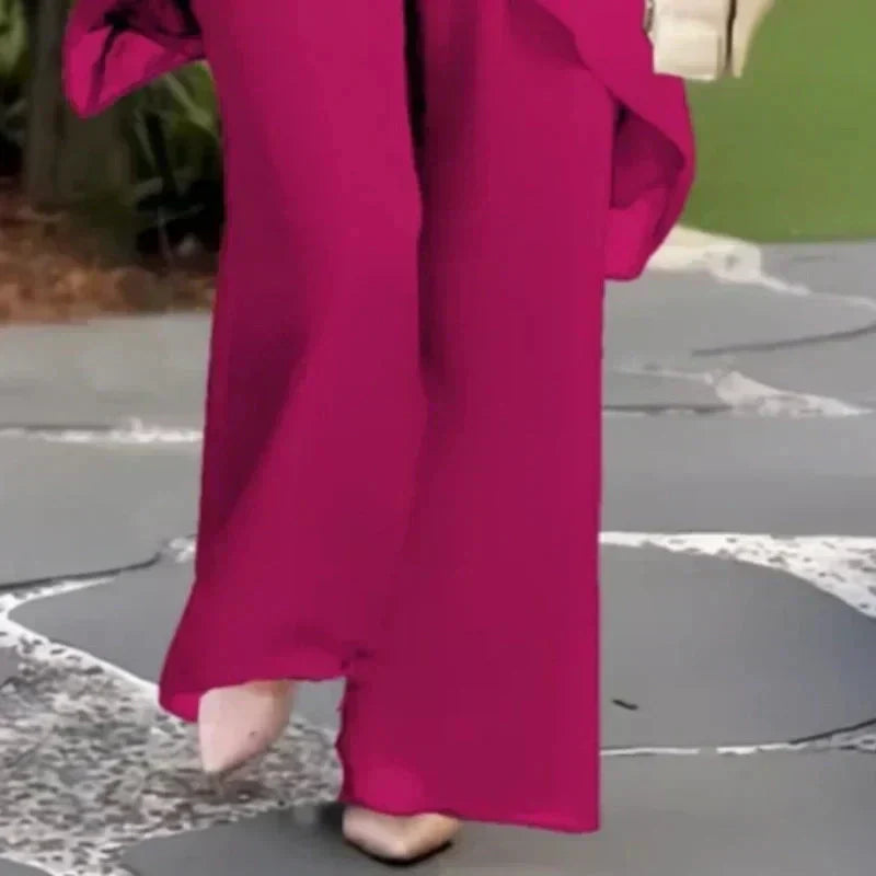 CAELIA™|DRAPED PALAZZO SET