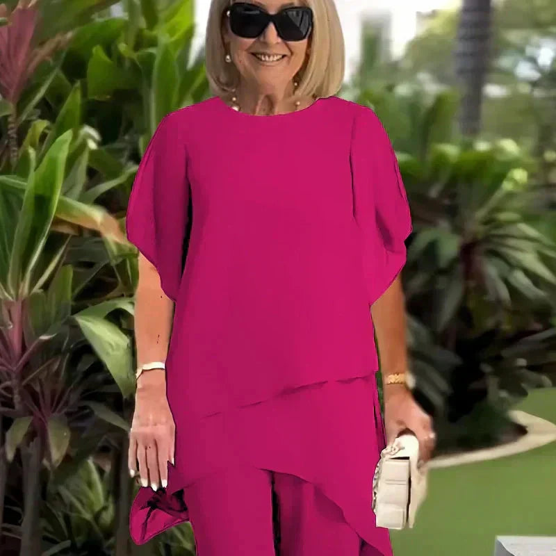 CAELIA™|DRAPED PALAZZO SET