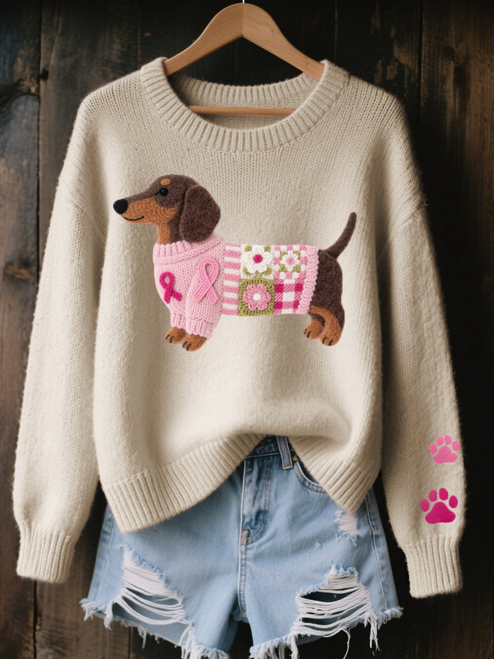KINSLEY™|PLAYFUL DACHSHUND KNIT