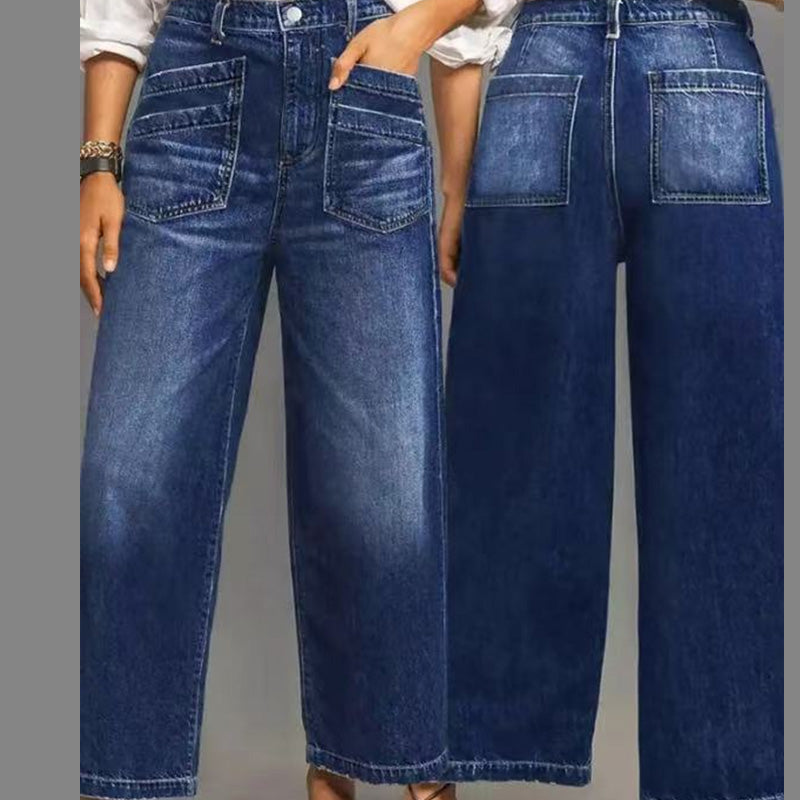 BLOOM™|WIDE LEG COTTON JEANS