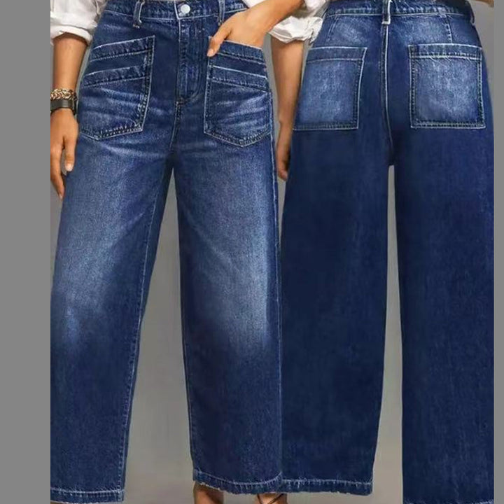 BLOOM™|WIDE LEG COTTON JEANS