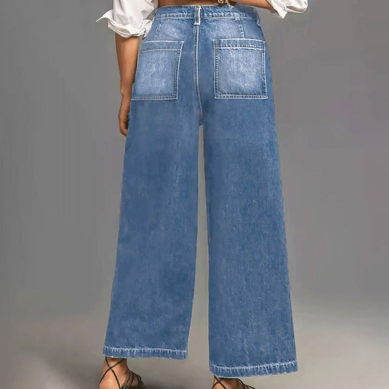 BLOOM™|WIDE LEG COTTON JEANS