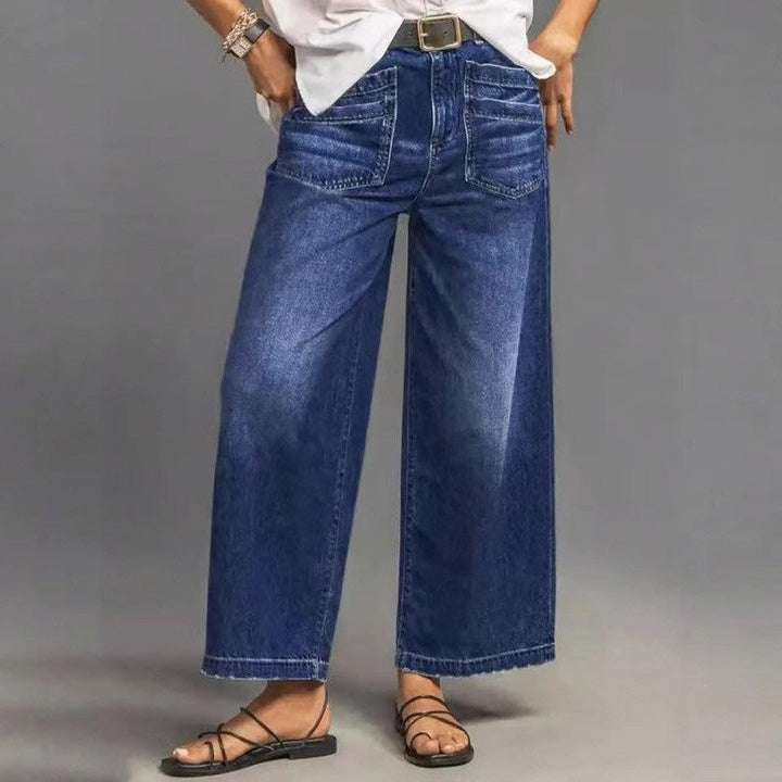 BLOOM™|WIDE LEG COTTON JEANS
