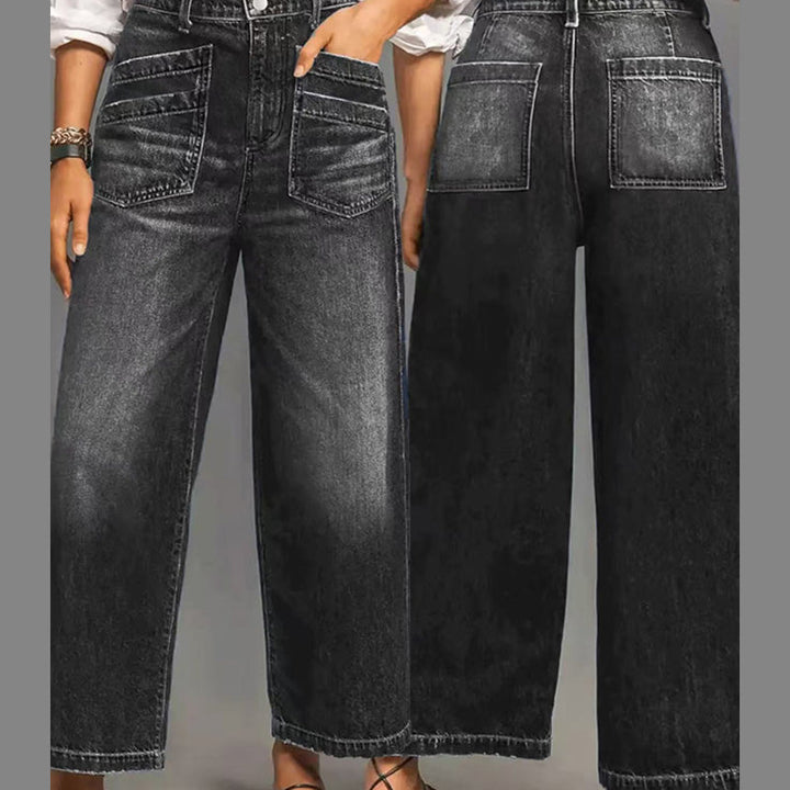 BLOOM™|WIDE LEG COTTON JEANS
