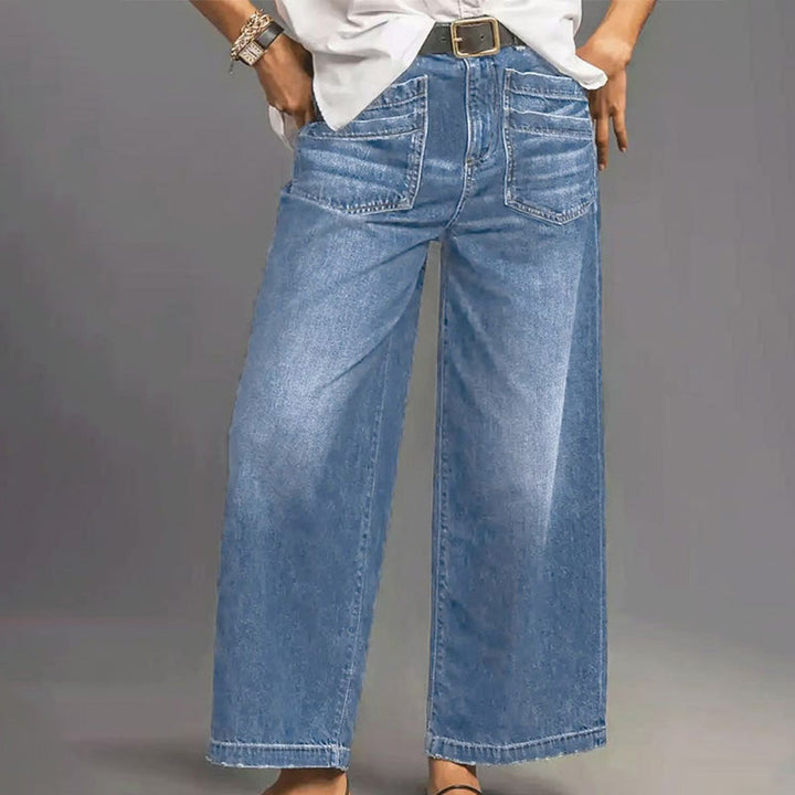 BLOOM™|WIDE LEG COTTON JEANS