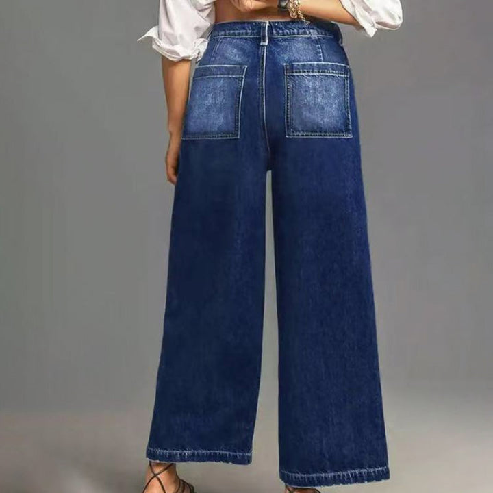 BLOOM™|WIDE LEG COTTON JEANS