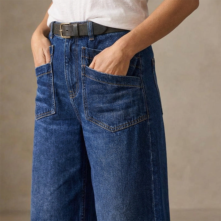 BLOOM™|WIDE LEG COTTON JEANS