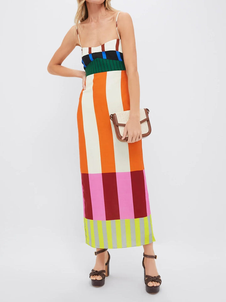 PALOMA™ | COLORFUL STRIPED MAXI DRESS